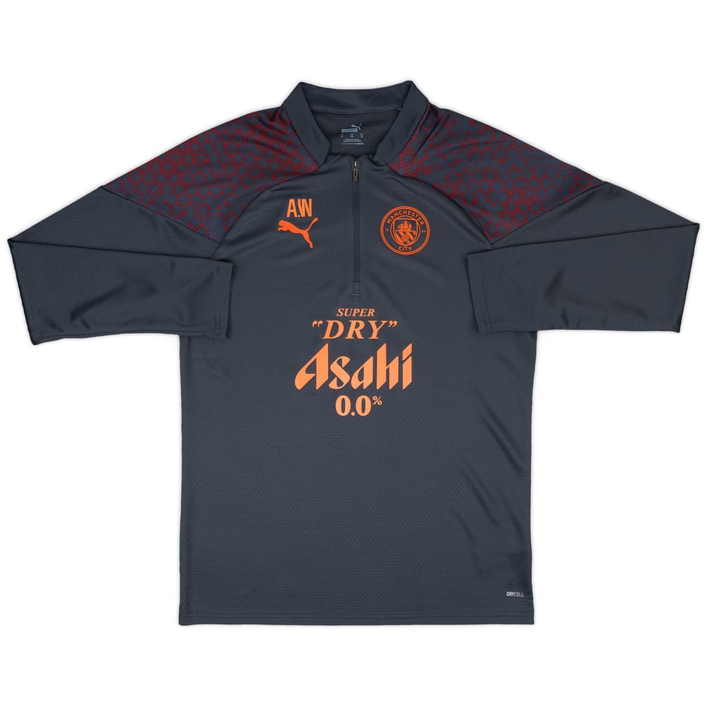 2023-24 Manchester City Staff Issue 1/4 Zip Training Top #AW - 9/10 - (M)