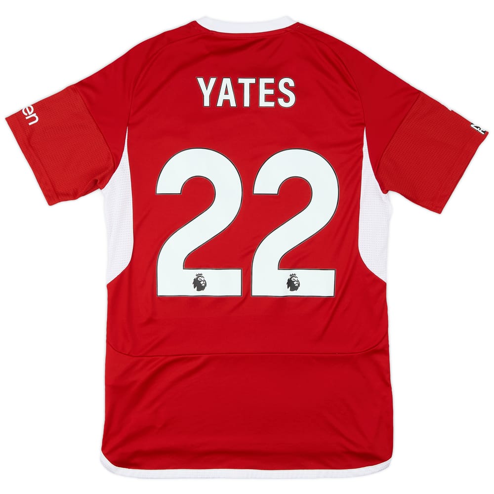 2023-24 Nottingham Forest Match Issue Home Shirt Yates #22