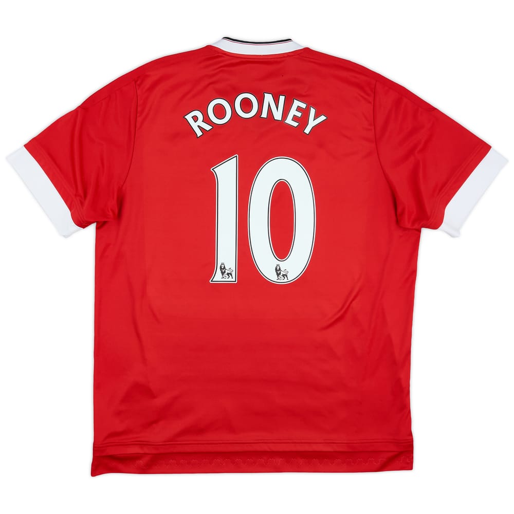 2015-16 Manchester United Home Shirt Rooney #10 - 6/10 - (XL)