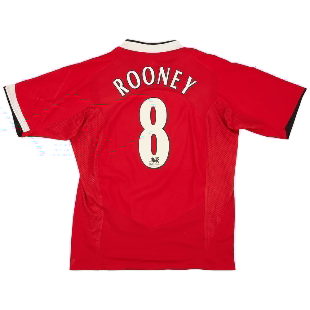 2004-06 Manchester United Signed Home Shirt Rooney #8 - 7/10 - (L)