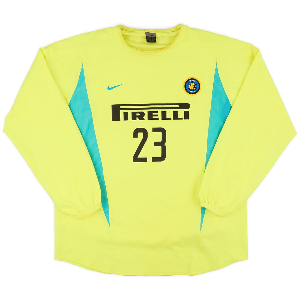 2003-04 Inter Milan Player Issue Nike Training L/S Shirt (Materazzi) #23 - 8/10 - (XL)