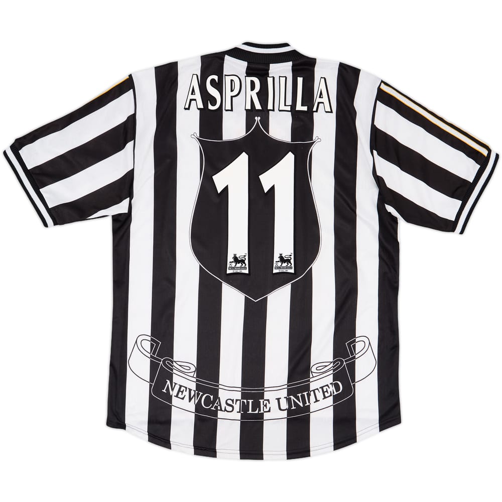 1997-99 Newcastle Home Shirt Asprilla #11 - 8/10 - (L)
