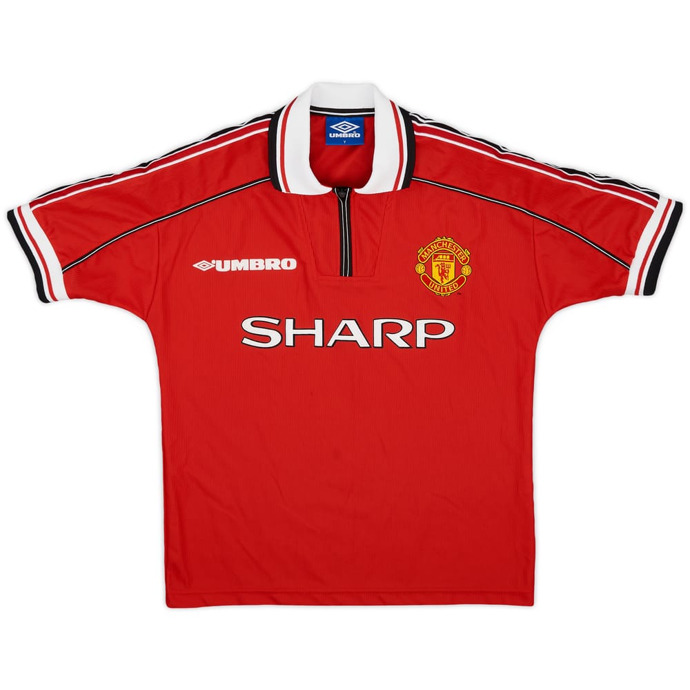 1998-00 Manchester United Home Shirt - 8/10 - (Y)