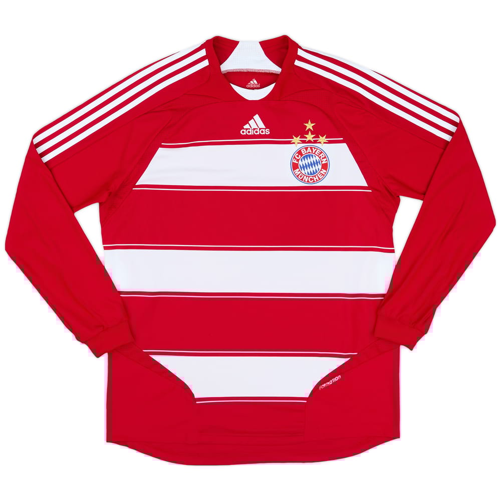2008-09 Bayern Munich Authentic Home L/S Shirt - 8/10 - (L)