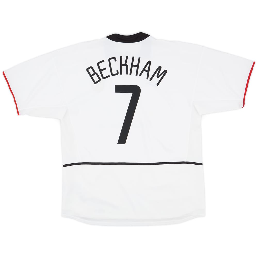 2002-03 Manchester United Away Shirt Beckham #7 - 9/10 - (XL)