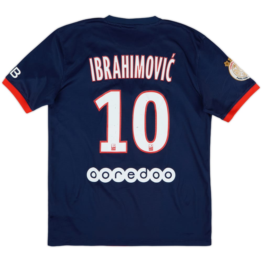 2013-14 Paris Saint-Germain Home Shirt Ibrahimovic #10 - 6/10 - (M)