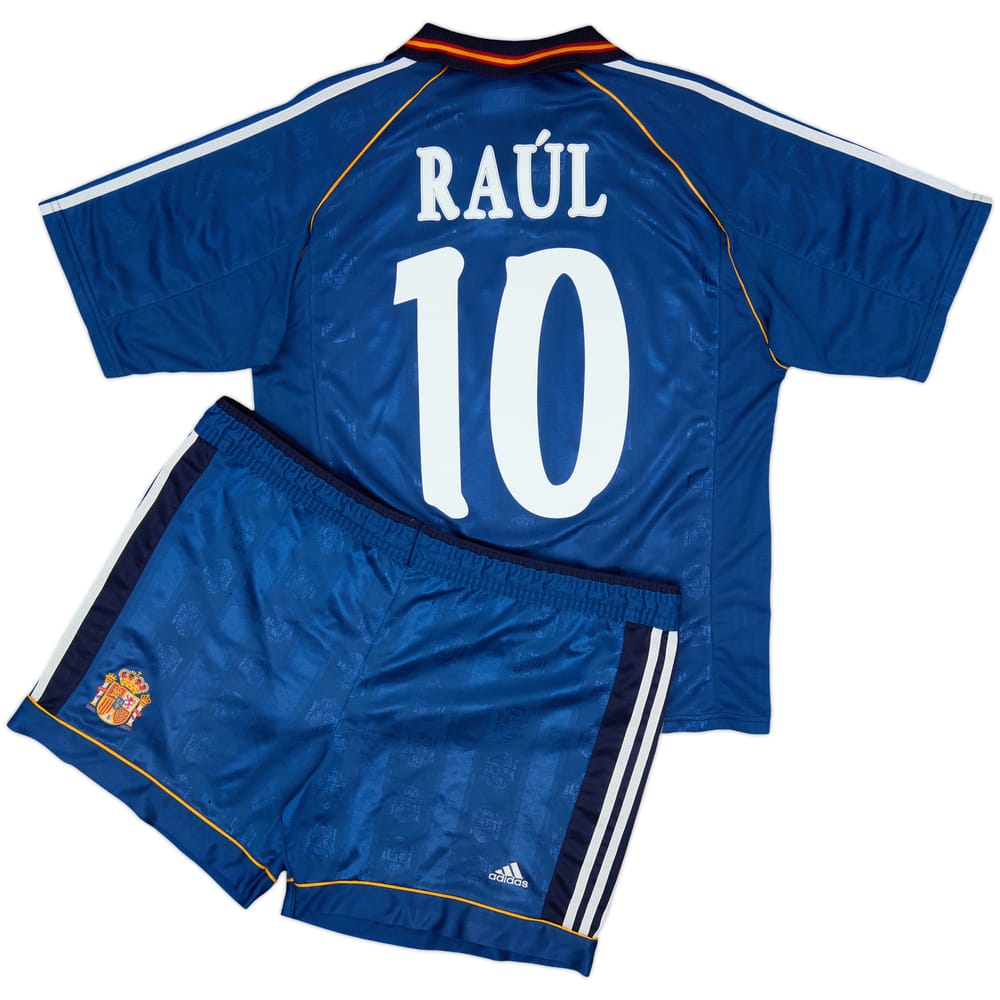 1999-00 Spain Away Shirt and Shorts Raul #10 - 5/10 - (M)