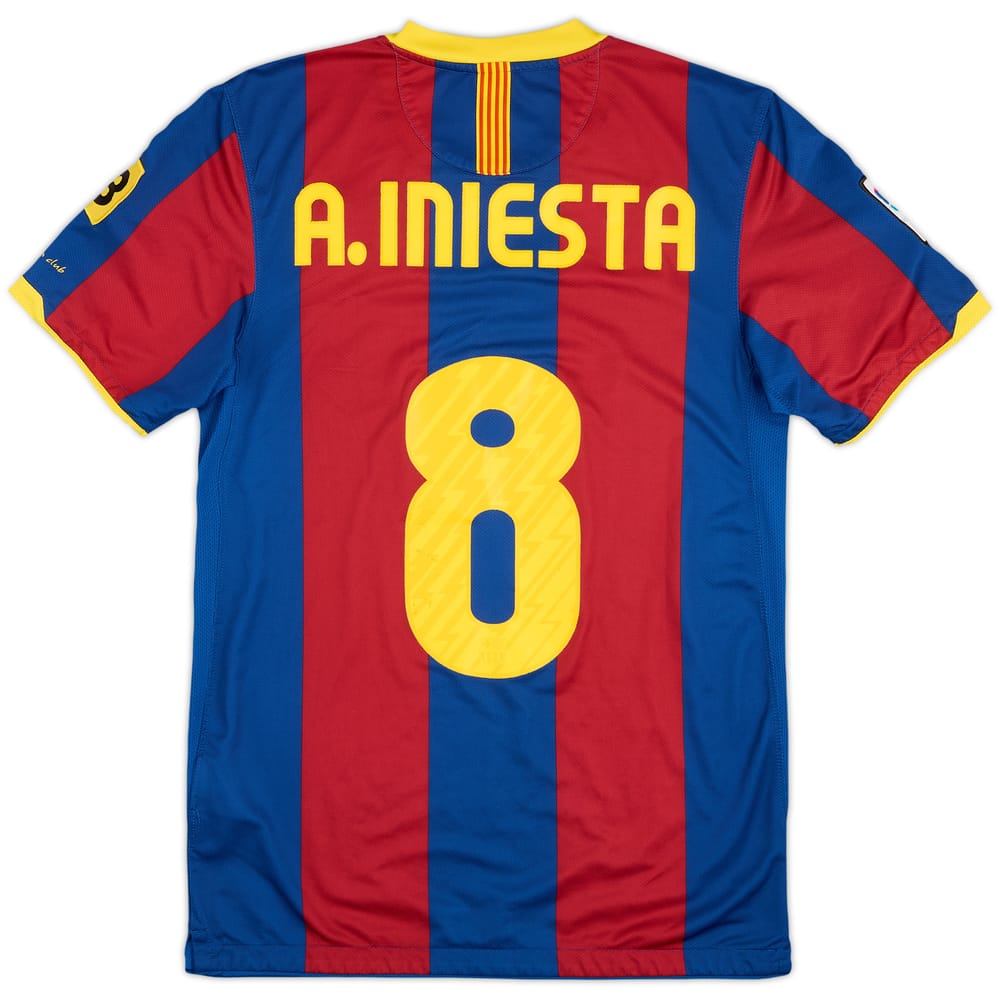 2010-11 Barcelona Home Shirt A. Iniesta #8 - 6/10 - (S)