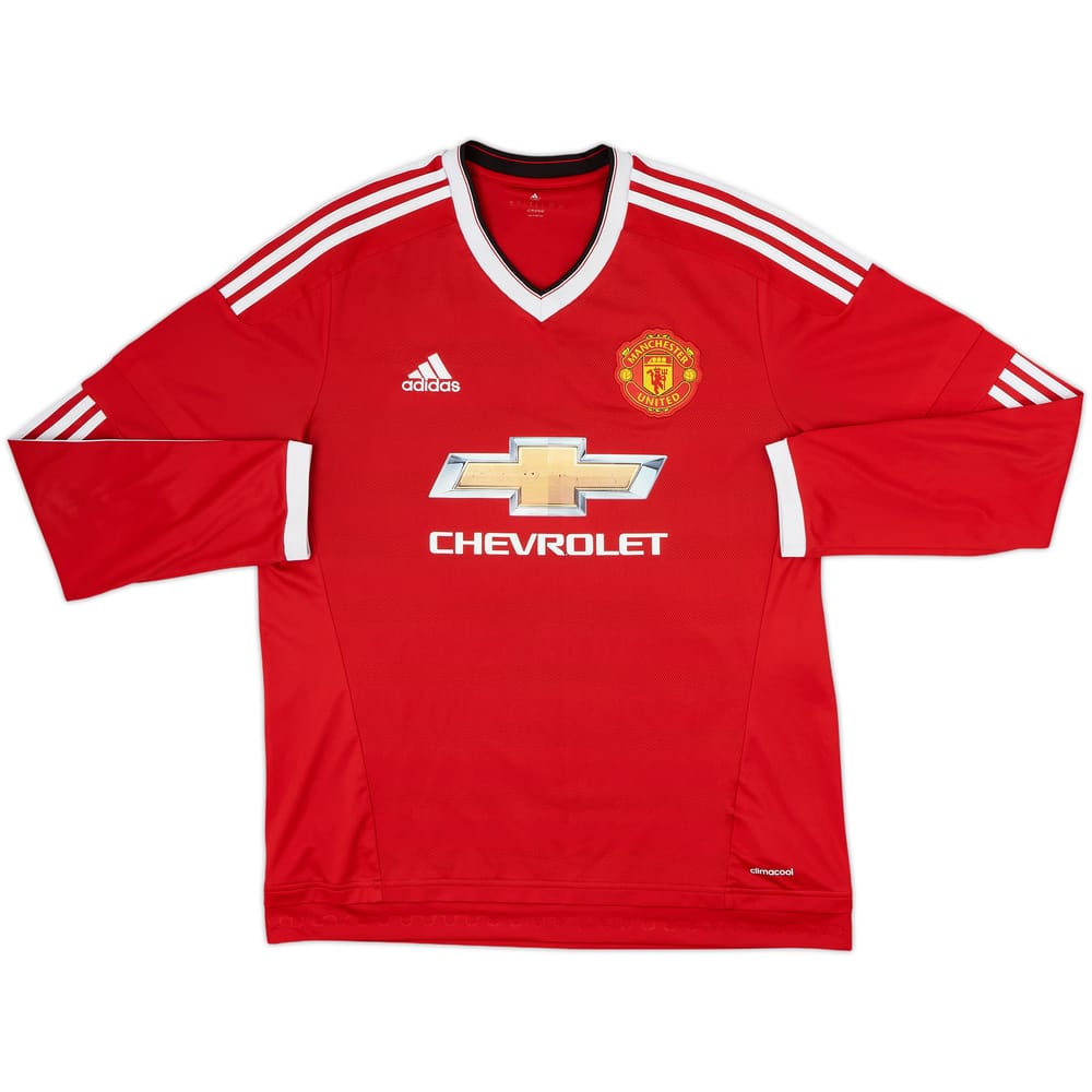 2015-16 Manchester United Home L/S Shirt - 5/10 - (L)