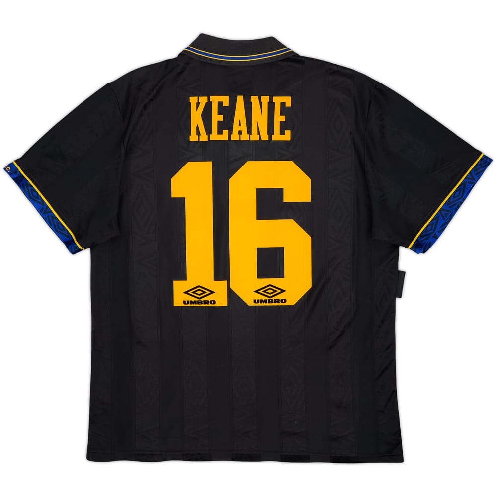 1993-95 Manchester United Away Shirt Keane #16 - 7/10 - (L)