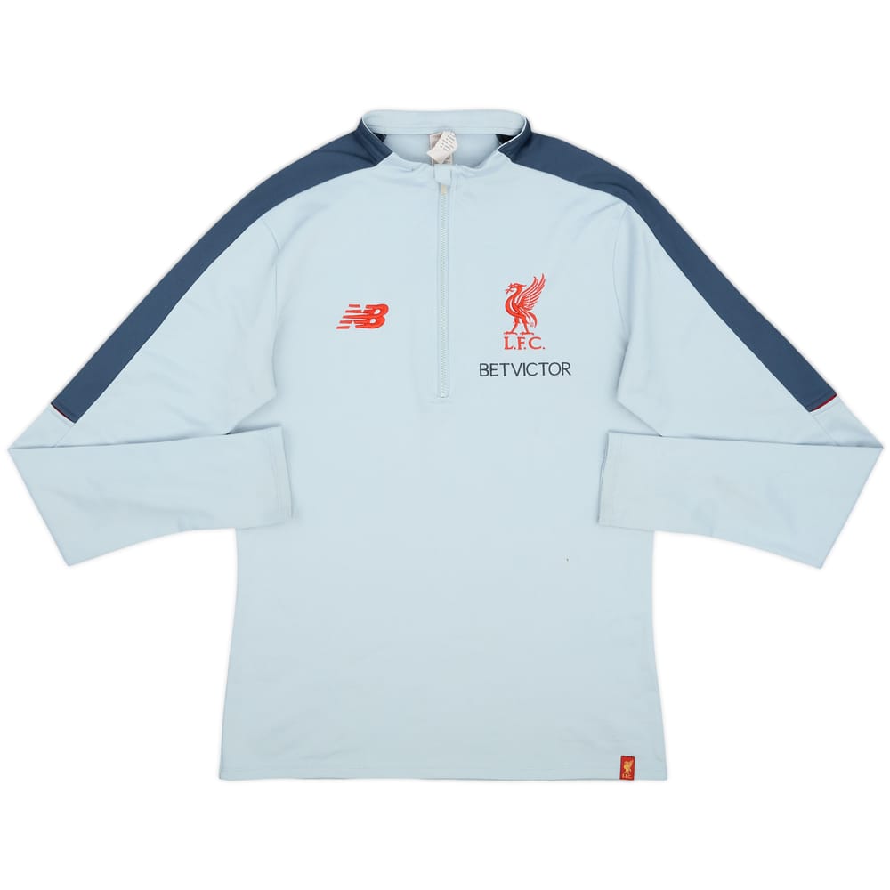 2019-20 Liverpool New Balance 1/4 Zip Drill Top - 7/10 - (S)