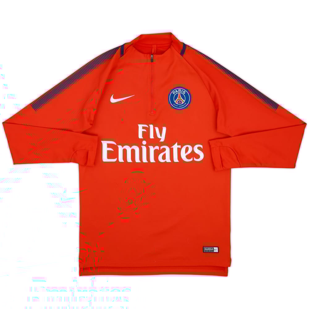 2017-18 Paris Saint-Germain Nike 1/4 Zip Drill Top - 8/10 - (S)