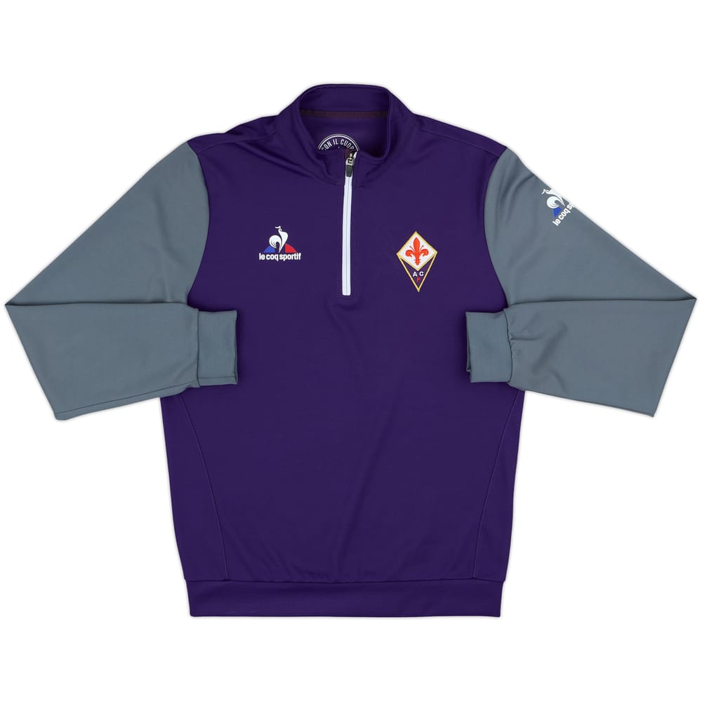 2018-19 Fiorentina Le Coq Sportif 1/4 Zip Training Top - 8/10 - (M)
