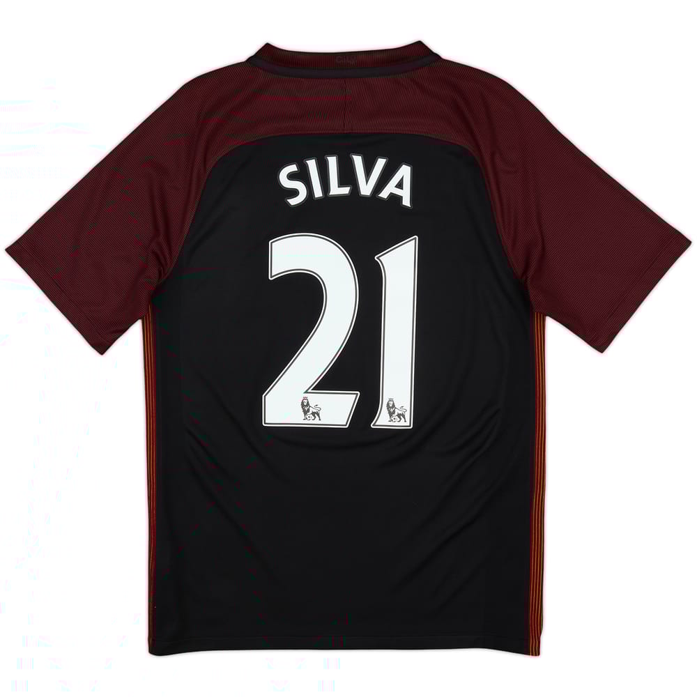 2016-17 Manchester City Away Shirt Silva #21 - 10/10 - (S)