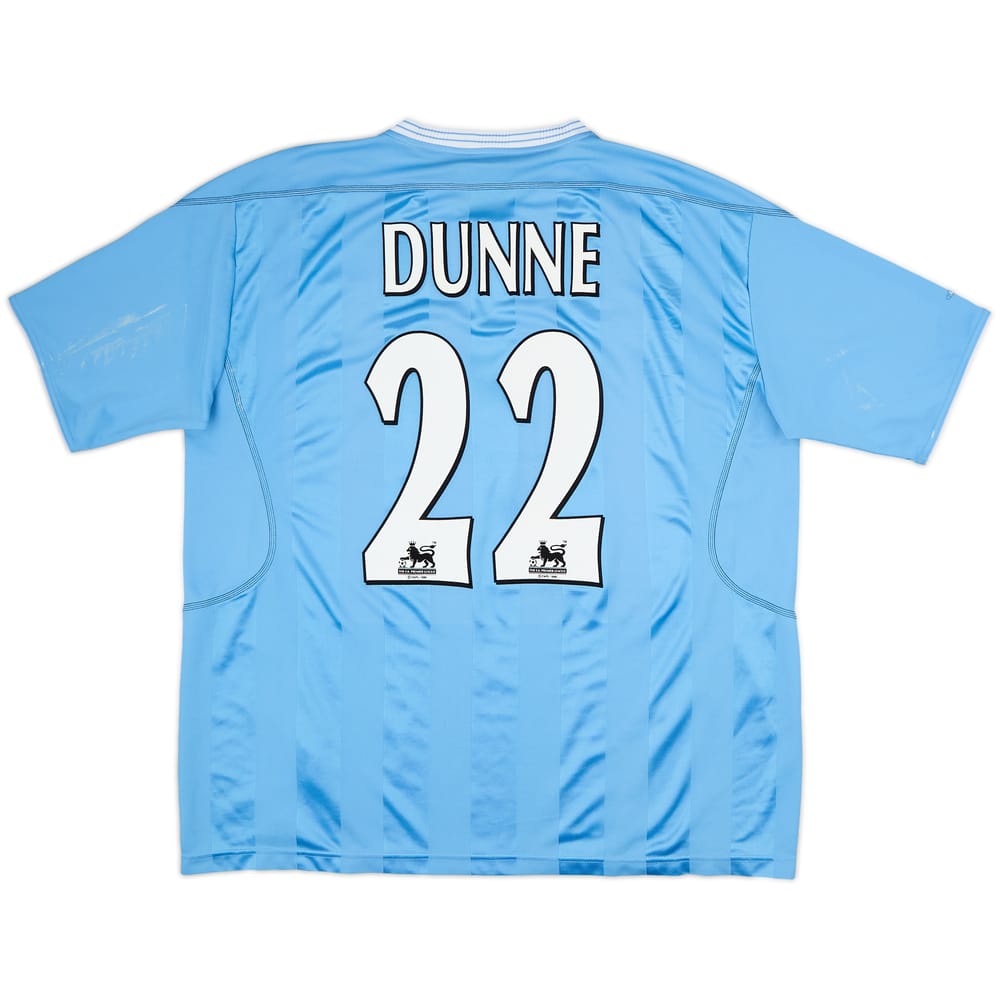 2003-04 Manchester City Home Shirt Dunne #22 - 8/10 - (XL)