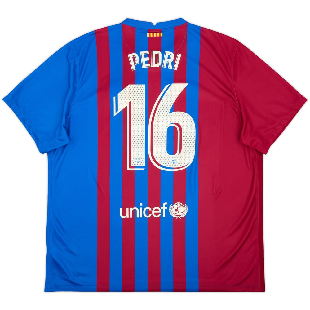 2021-22 Barcelona Home Shirt Pedri #16 - 8/10 - (XXL)
