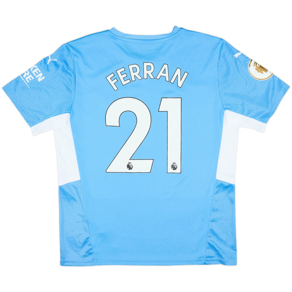 2021-22 Manchester City Home Shirt Ferran #21 - 9/10 - (L)