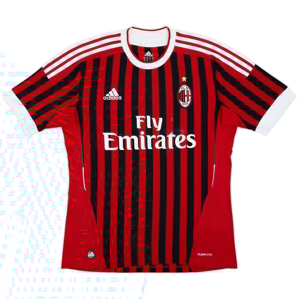 2011-12 AC Milan Home Shirt - 4/10 - (M)
