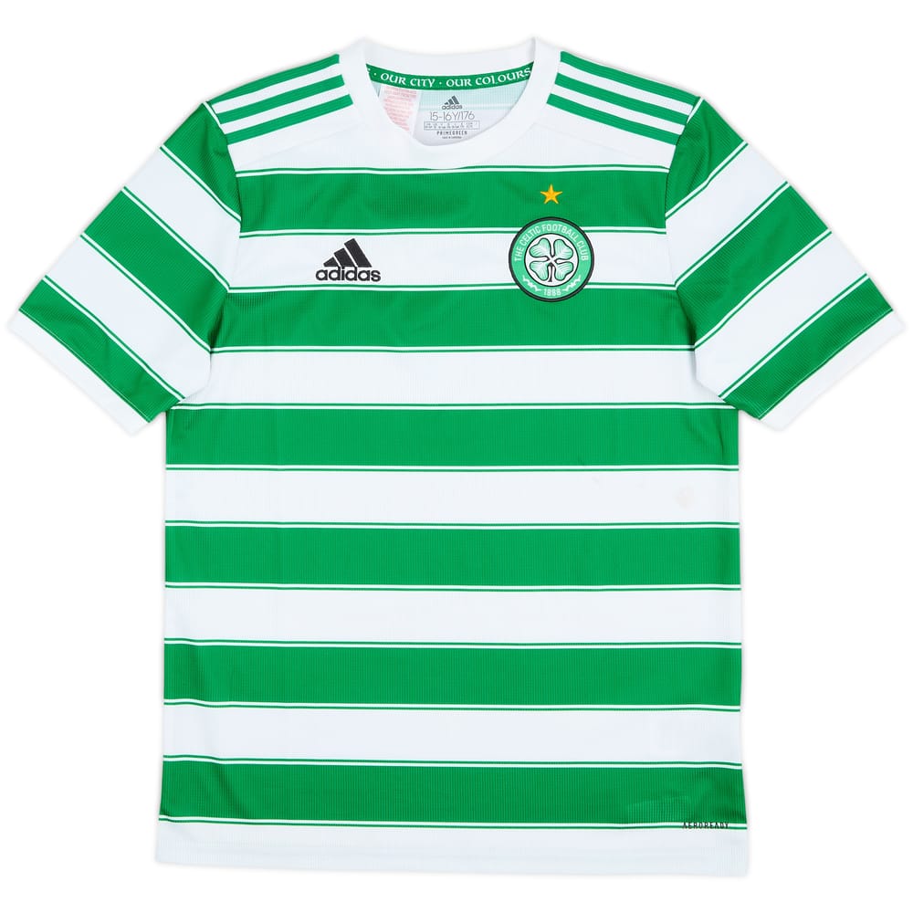 2021-22 Celtic Home Shirt - 8/10 - (XL.Boys)