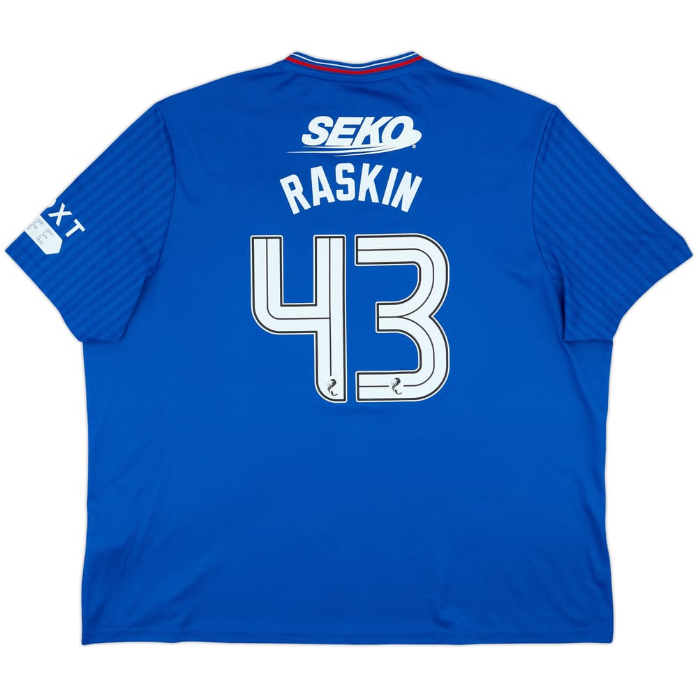 2023-24 Rangers Home Shirt Raskin #43 - 9/10 - (4XL)