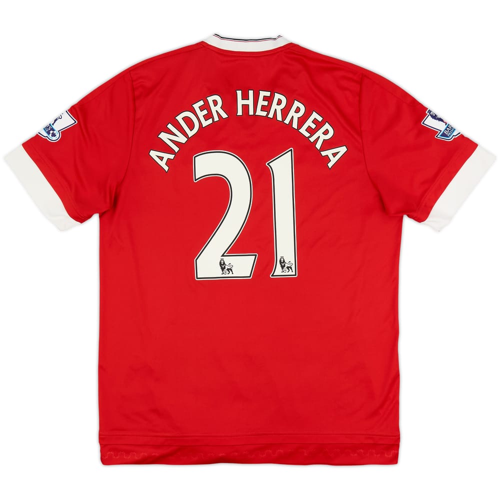 2015-16 Manchester United Home Shirt Ander Hererra #21 - 9/10 - (L)