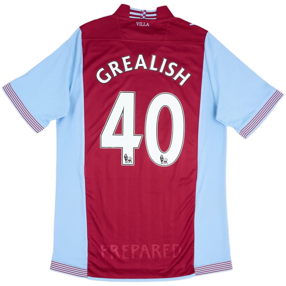 2013-14 Aston Villa Home Shirt Grealish #40 - 7/10 - (L)