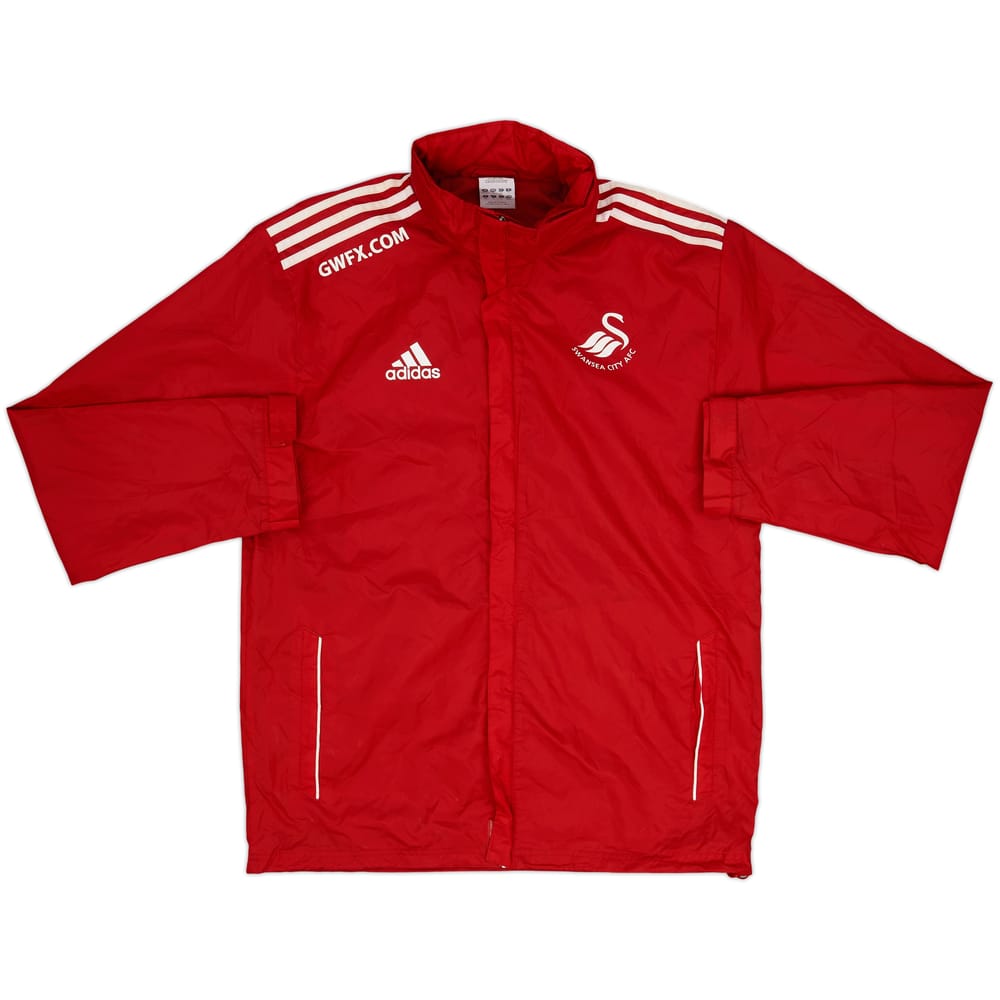 2013-14 Swansea Player Issue adidas Hooded Rain Jacket - 6/10 - (M/L)
