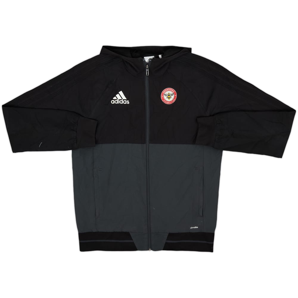2016-17 Brentford adidas Hooded Track Jacket - 5/10 - (L.Boys)