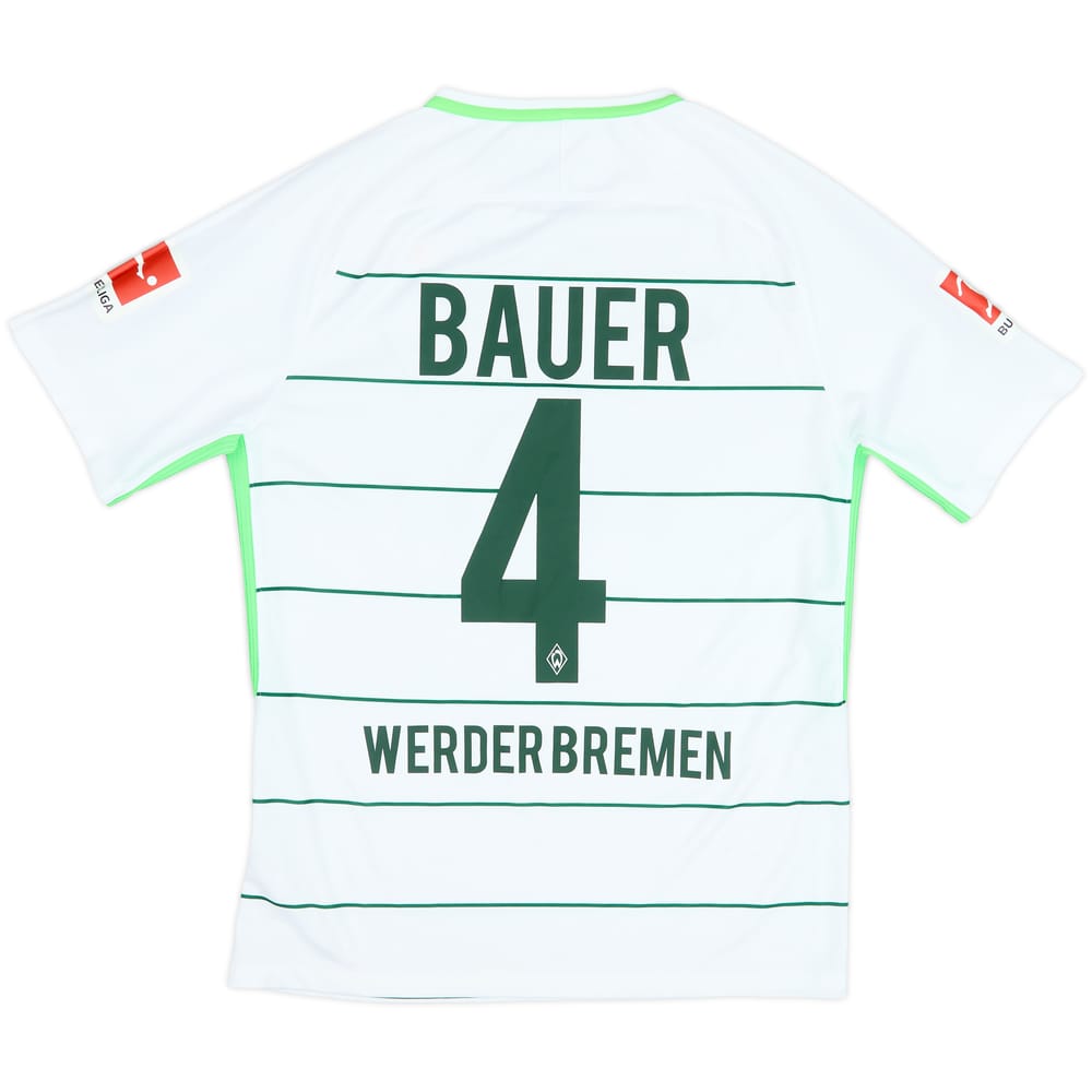 2017-18 Werder Bremen Away Shirt Bauer #4 - 9/10 - (M)