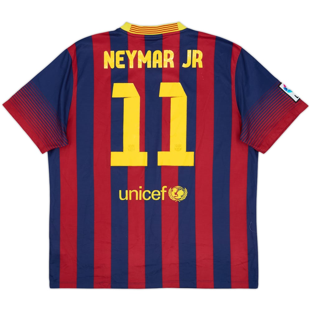2013-14 Barcelona Home Shirt Neymar Jr #11 - 5/10 - (XL)