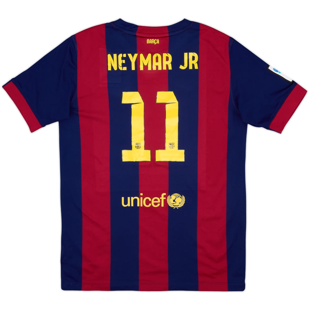 2014-15 Barcelona Home Shirt Neymar Jr #11 - 6/10 - (XL.Boys)