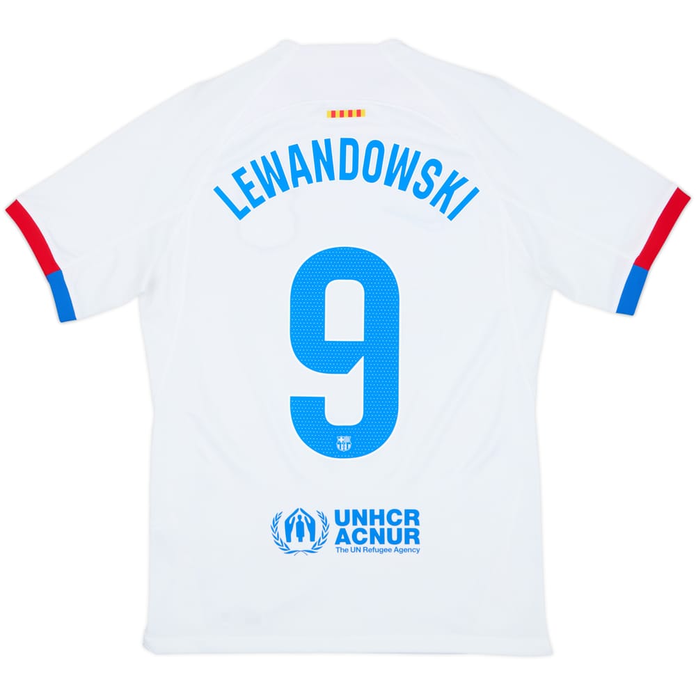 2023-24 Barcelona Away Shirt Lewandowski #9 - 8/10 - (S)