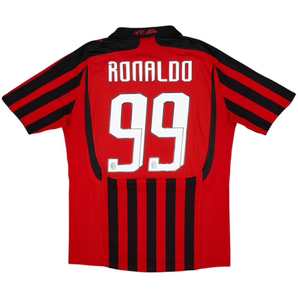 Camiseta de local del AC Milan 2007-08 Ronaldo #99 - 5/10 - (M)
