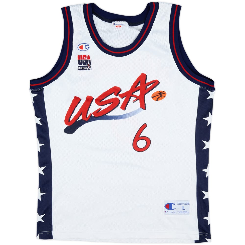 1996-99 USA Hardaway #6 Champion Home Jersey - 8/10 - (L)