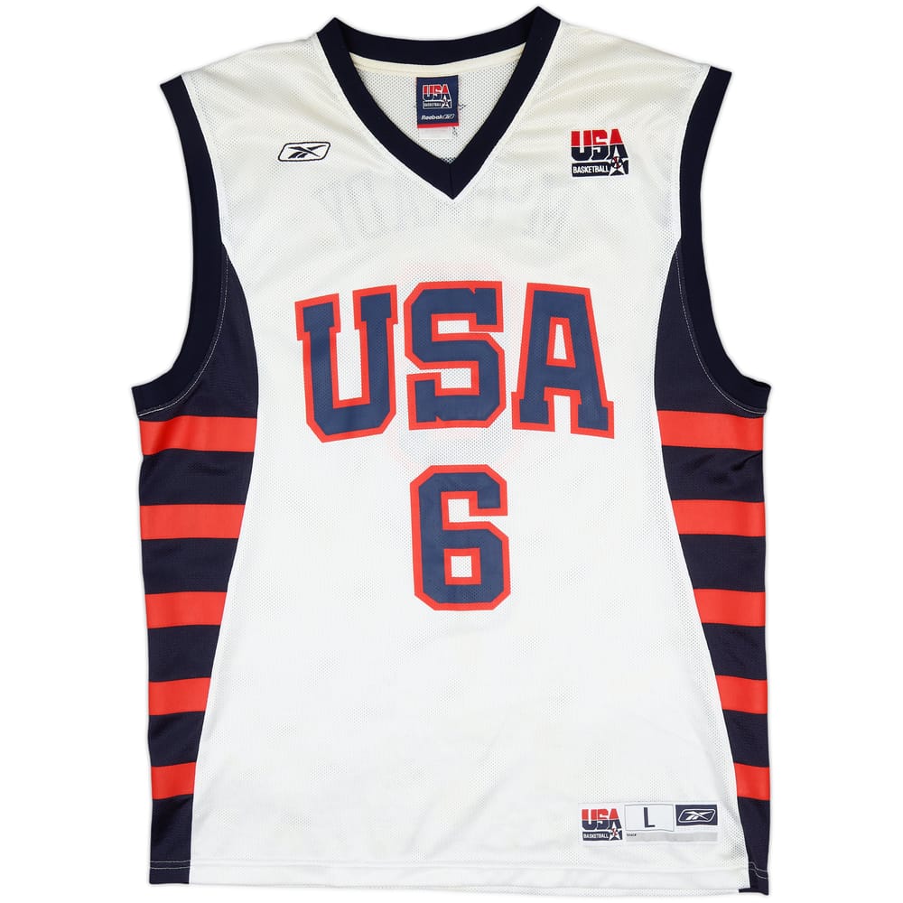 2004 USA McGrady #6 Reebok Home Jersey - 6/10 - (L)