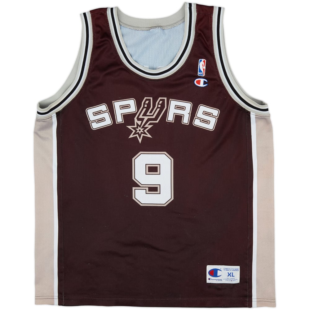 2002-10 San Antonio Spurs Parker #9 Champion Away Jersey - 5/10 - (XL)