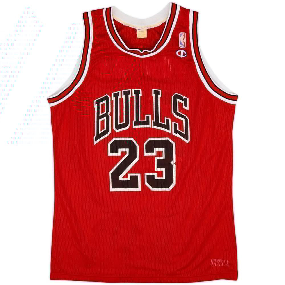 1990-91 Chicago Bulls Jordan #23 Champion Away Jersey - 7/10 - (XL)