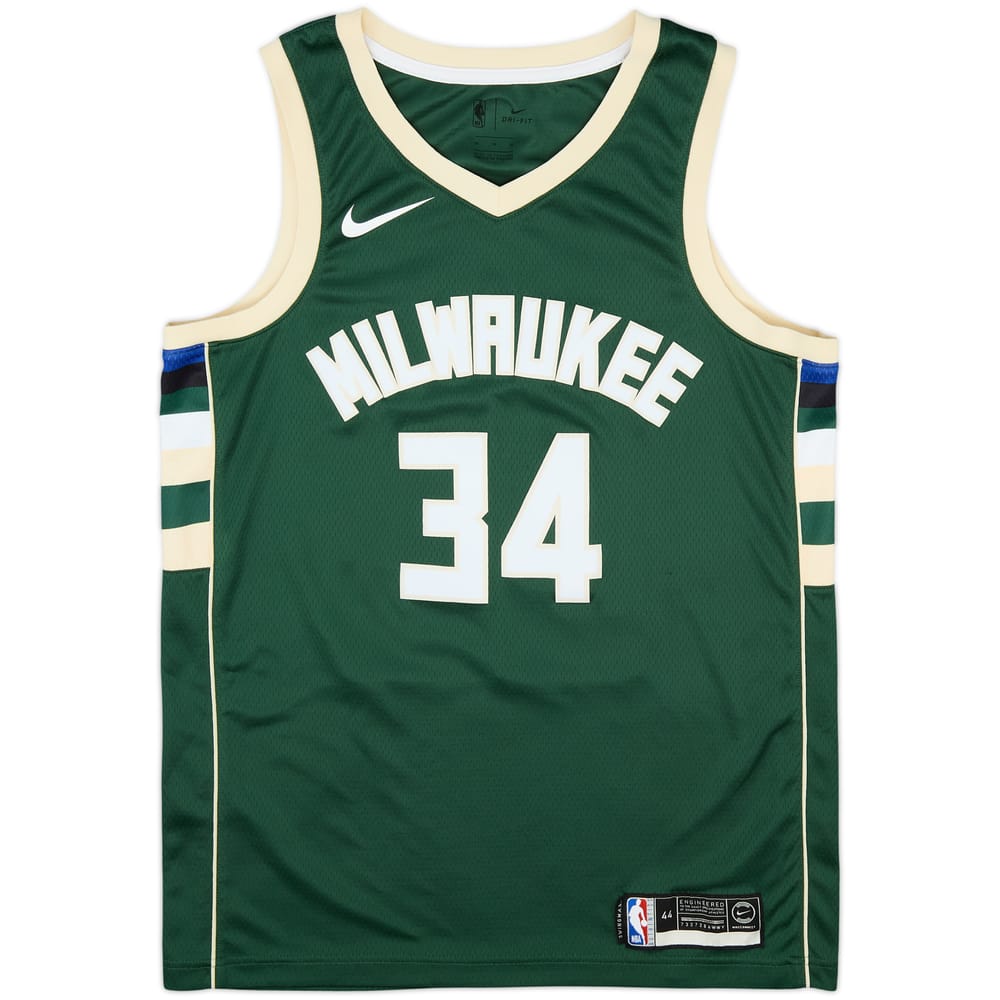 2017-26 Milwaukee Bucks Antetokounmpo #34 Nike Swingman Away Jersey - 9/10 - (M)