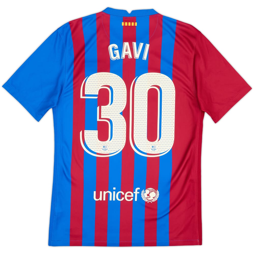 2021-22 Barcelona Home Shirt Gavi #30 - 9/10 - (S)