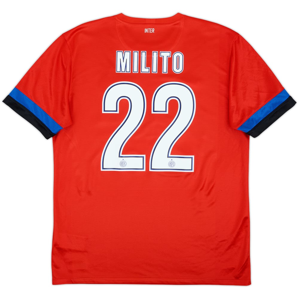 Camiseta de visitante del Inter Milan 2012-13 Milito #22 - 8/10 - (L)