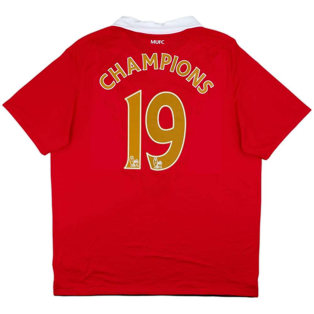 2010-11 Manchester United Home Shirt Champions #19 - 8/10 - (XL)
