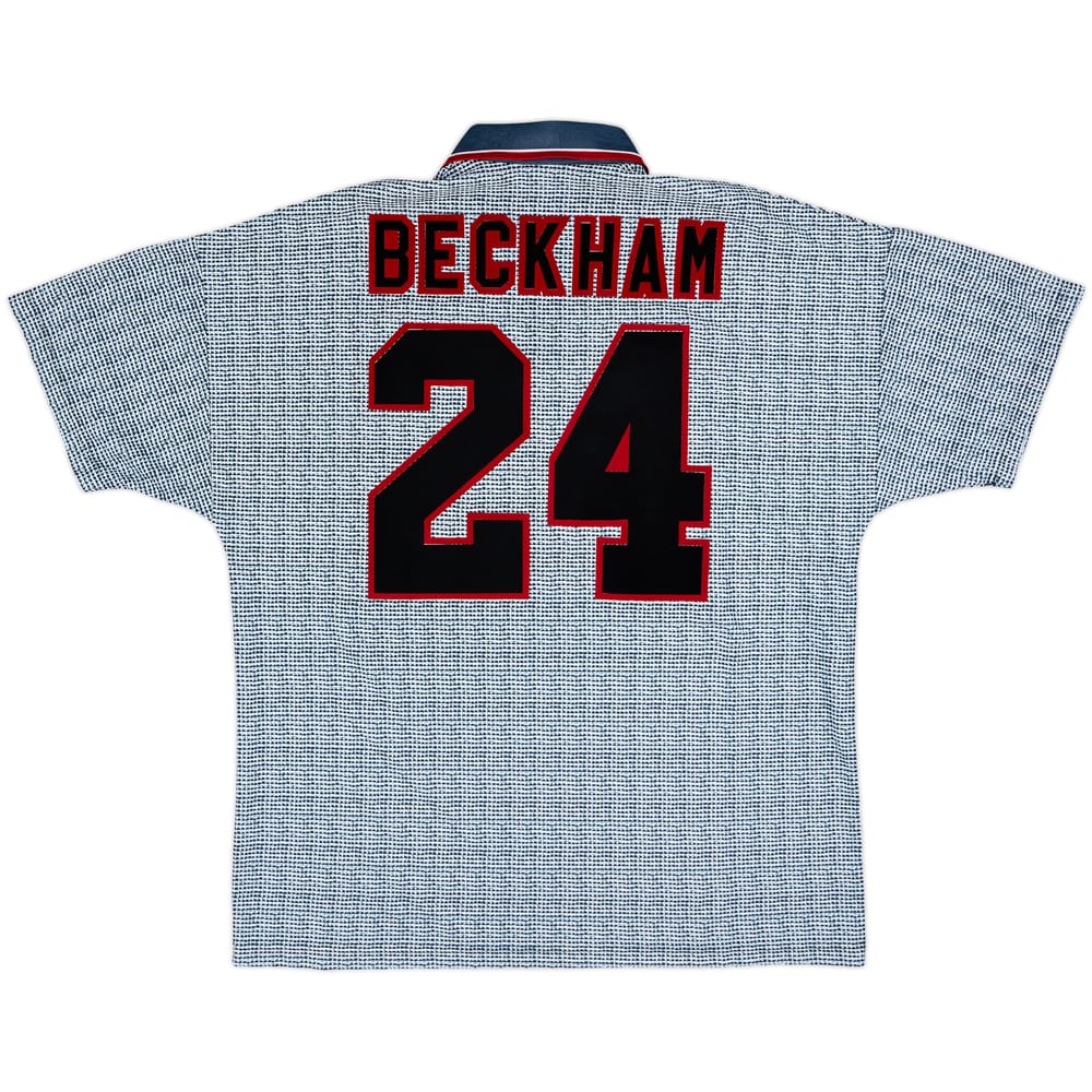1995-96 Manchester United Away Shirt Beckham #24 - 8/10 - (XL)