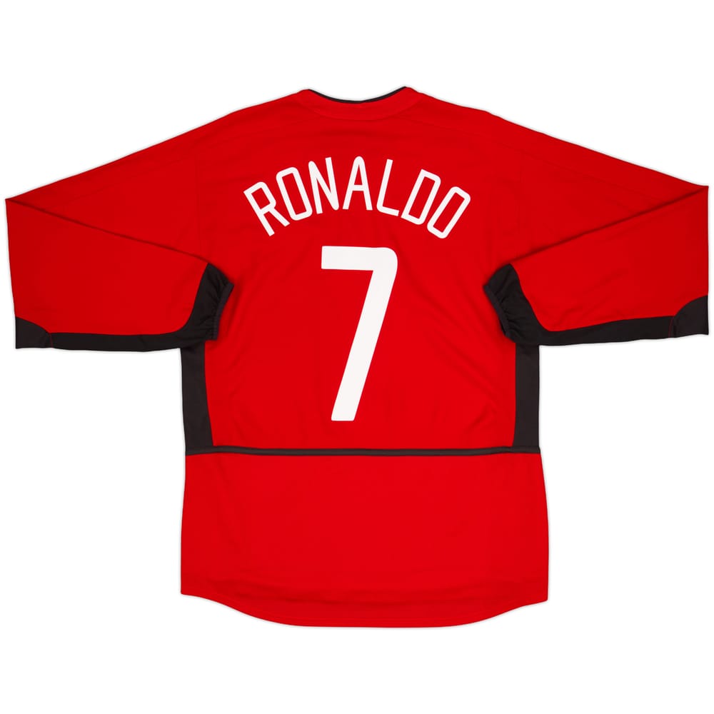 2002-04 Manchester United Home L/S Shirt Ronaldo #7 - 5/10 - (M)