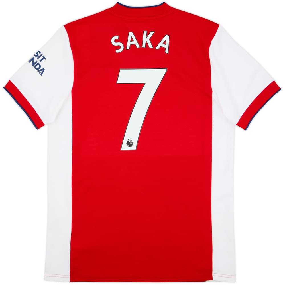 2021-22 Arsenal Home Shirt Saka #7 - 8/10 - (L)