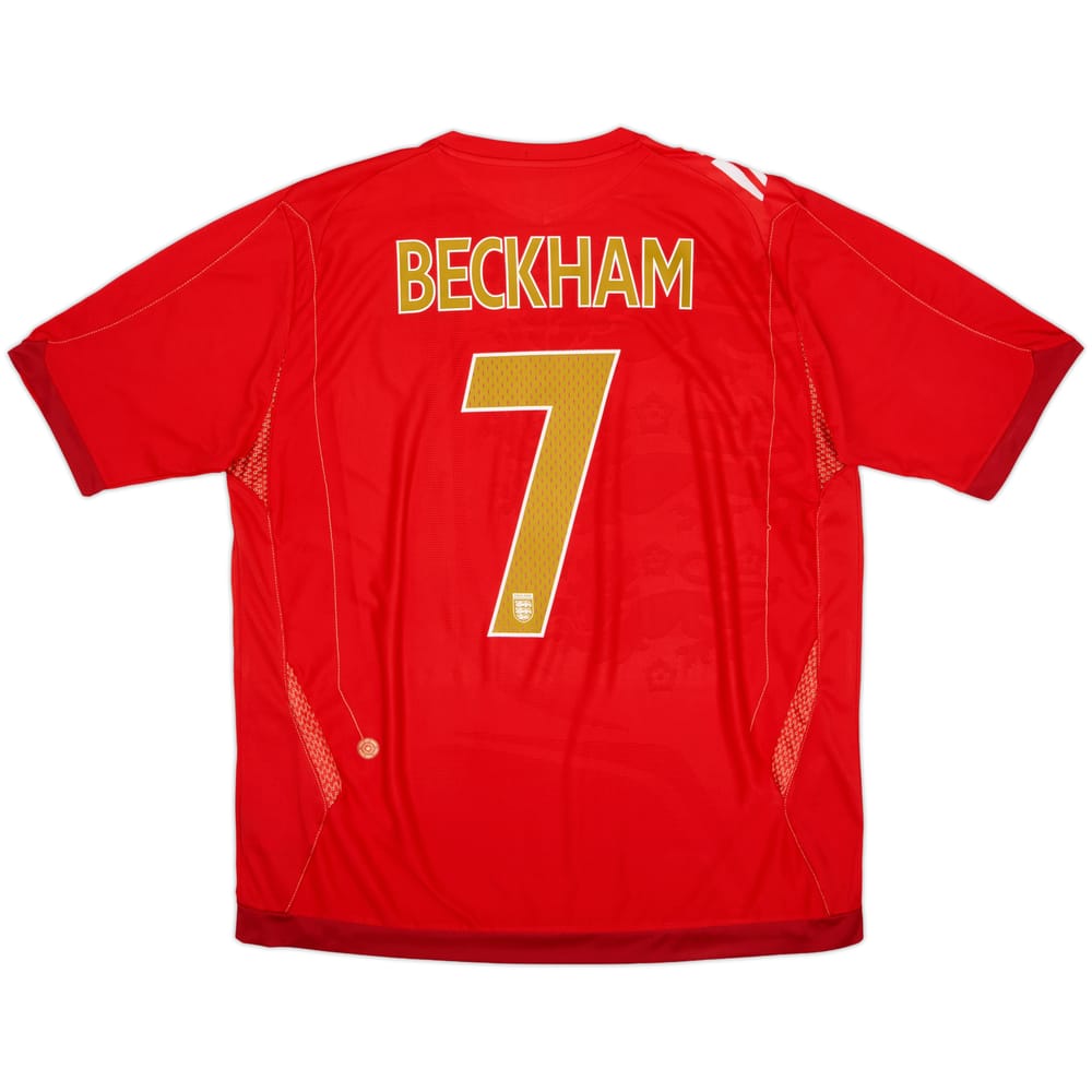 2006-08 England Away Shirt Beckham #7 - 6/10 - (XL)