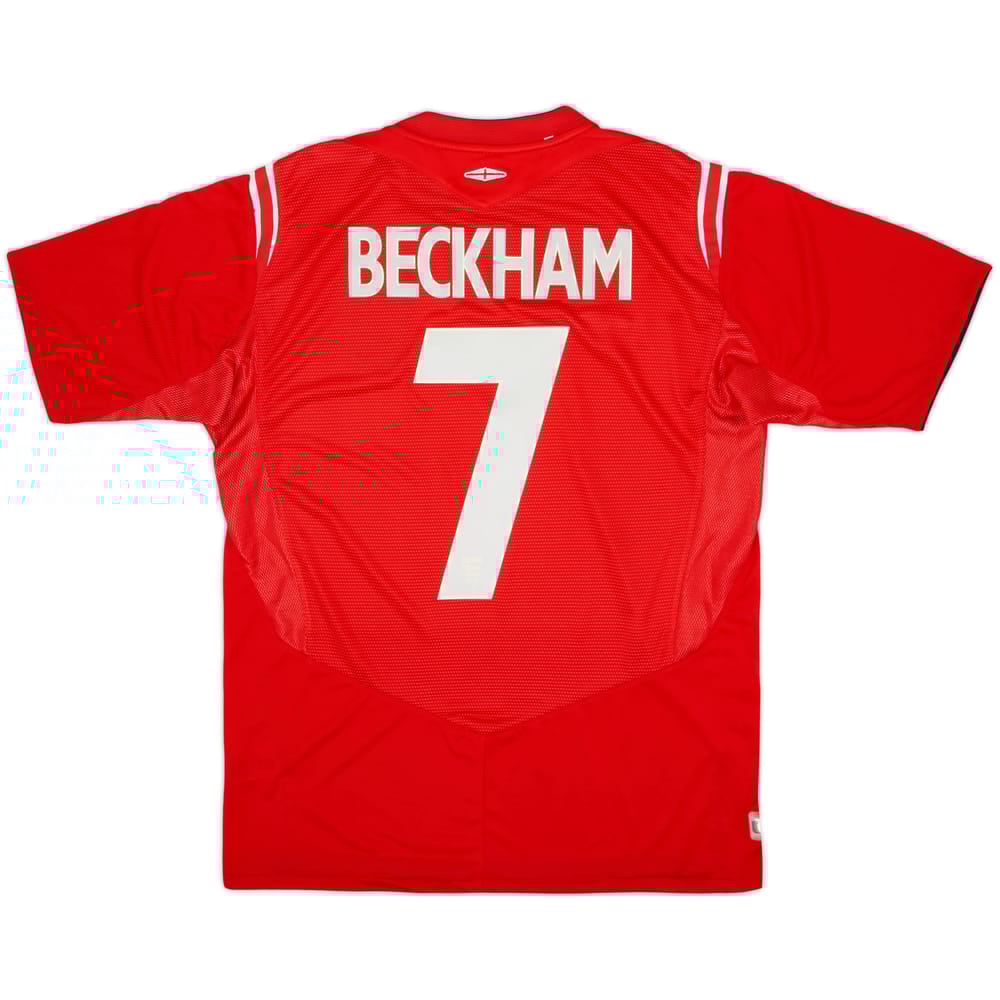 2004-06 England Away Shirt Beckham #7 (M)