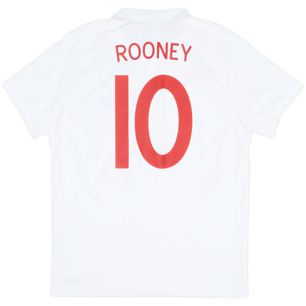 2009-10 England 'World Cup South Africa 2010' Home Shirt Rooney #10 - 8/10 - (XL)