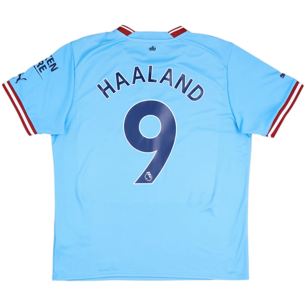 2022-23 Manchester City Home Shirt Haaland #9 - 8/10 - (L)