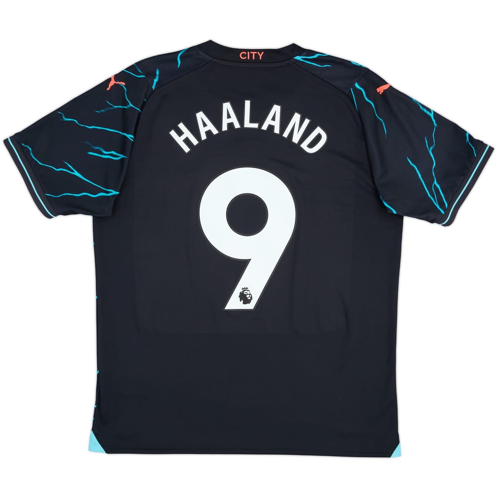 2023-24 Manchester City Third Shirt Haaland #9 - 8/10 - (L)