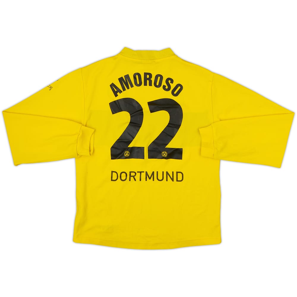 2002-03 Borussia Dortmund Home L/S Shirt Amoroso #22 - 5/10 - (M.Boys)